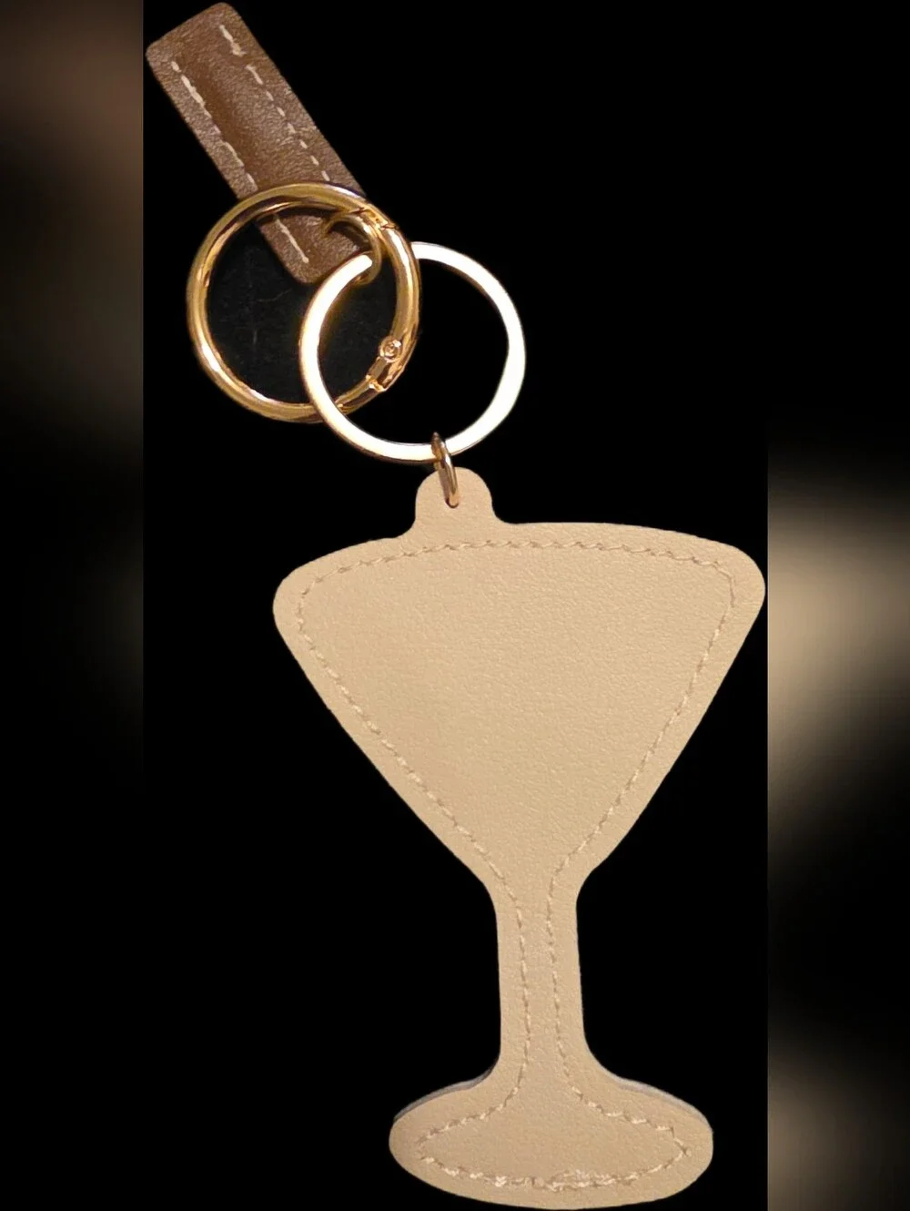 Novelty Martini Charm Keychain